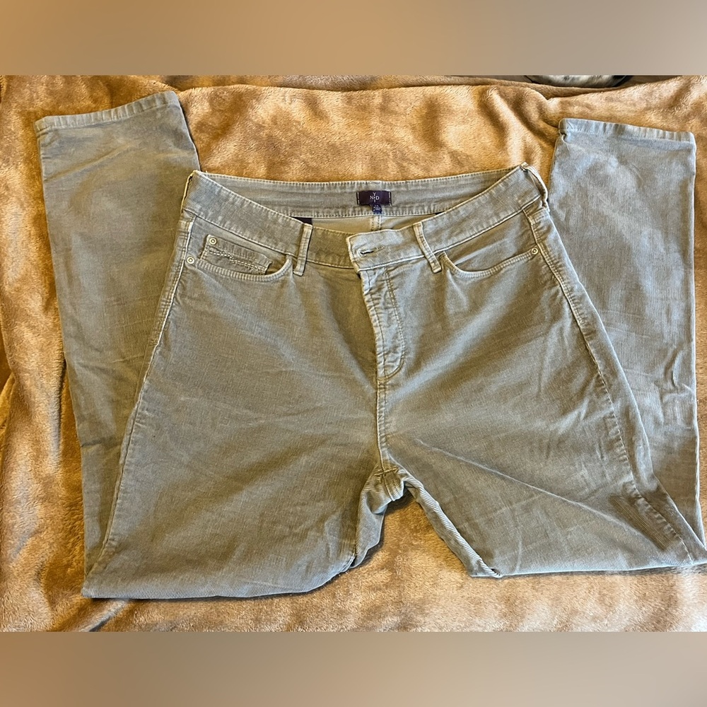 NYDJ Women’s Soft Grey Corduroy Leggings Size 14